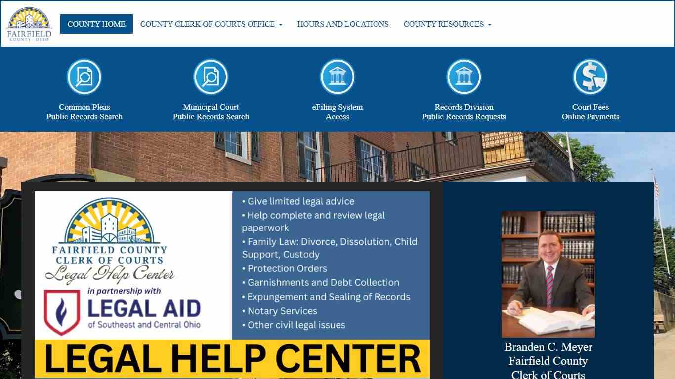 Fairfield County Clerk of Courts, Lancaster, Ohio