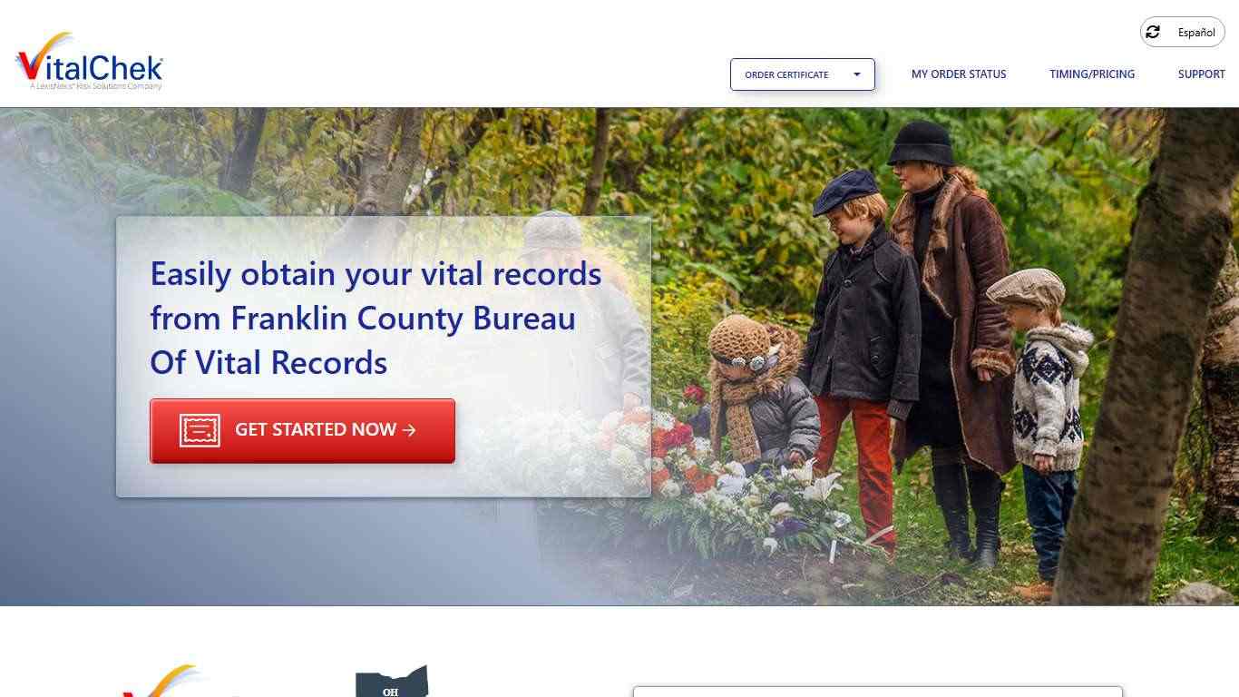 Franklin County Bureau Of Vital Records (OH) | Order Certificates - VitalChek